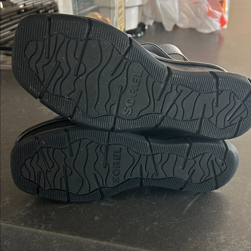 Sorel Women's Black and Gray Sandals - Picture 6 of 7